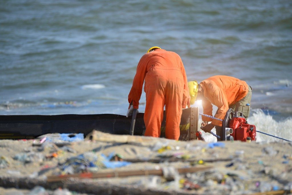 Hazard waste dump at sea